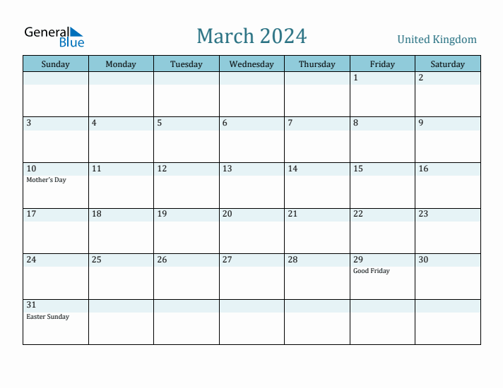 March 2024 Calendar with Holidays