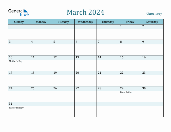 March 2024 Calendar with Holidays