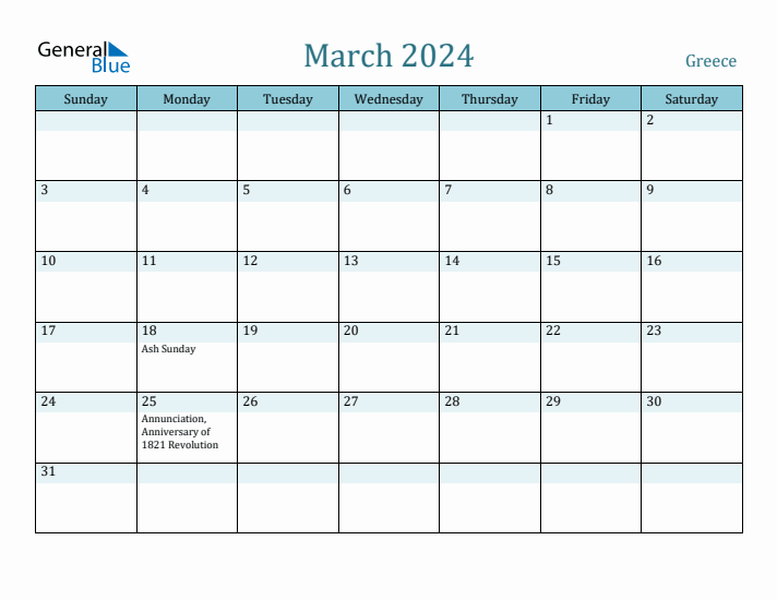 March 2024 Calendar with Holidays