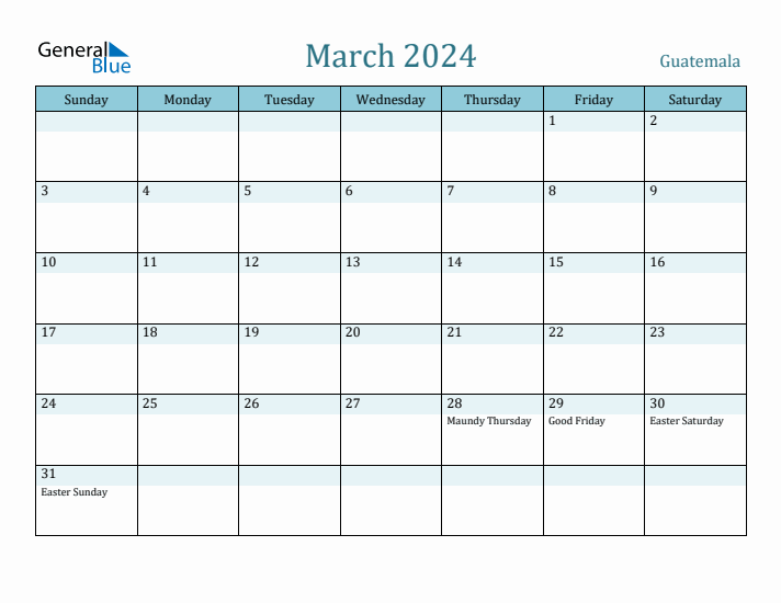 March 2024 Calendar with Holidays