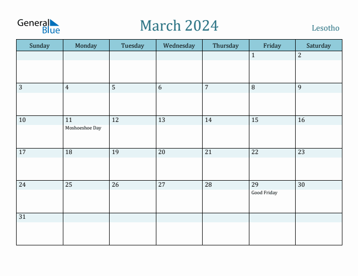 March 2024 Calendar with Holidays