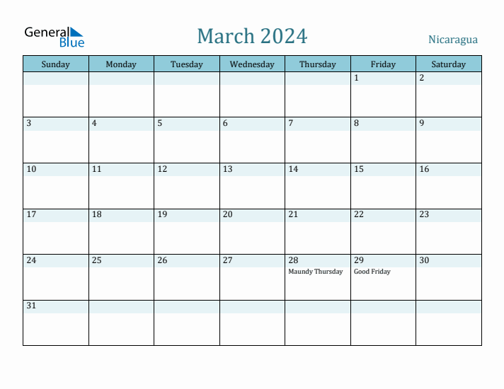 March 2024 Calendar with Holidays