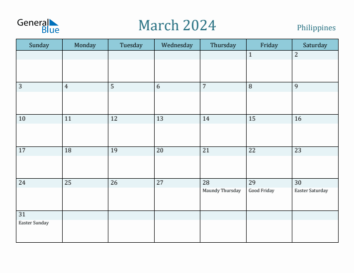 March 2024 Calendar with Holidays