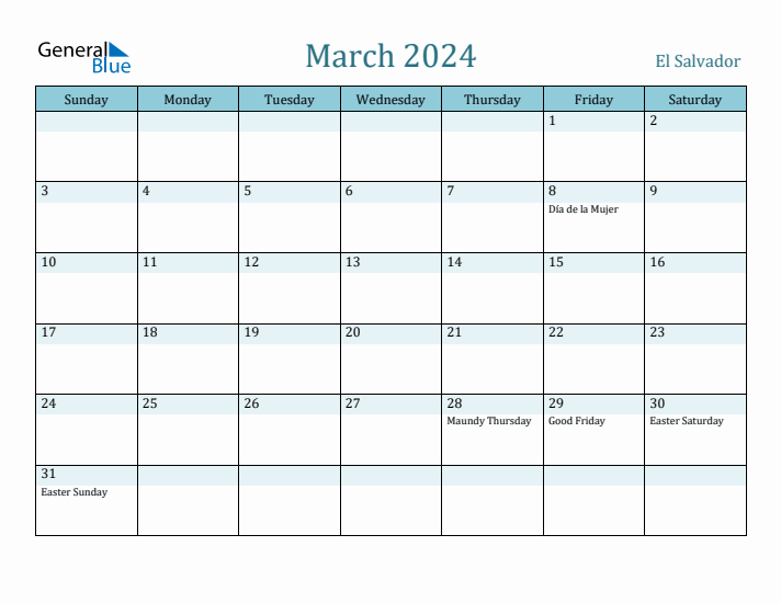 March 2024 Calendar with Holidays