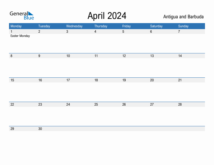 Fillable April 2024 Calendar