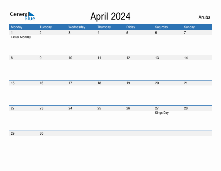 Fillable April 2024 Calendar