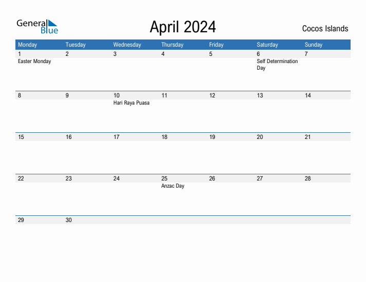 Fillable April 2024 Calendar