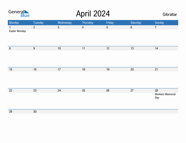 Fillable April 2024 Calendar