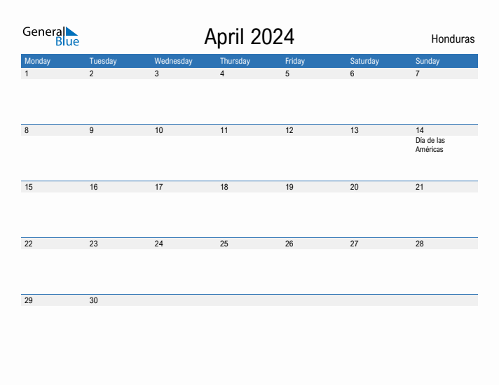 Fillable April 2024 Calendar