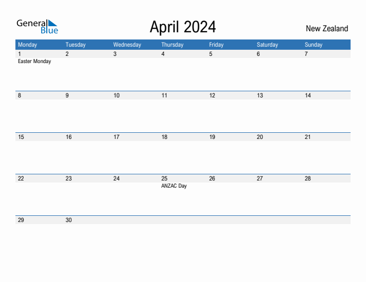 Fillable April 2024 Calendar