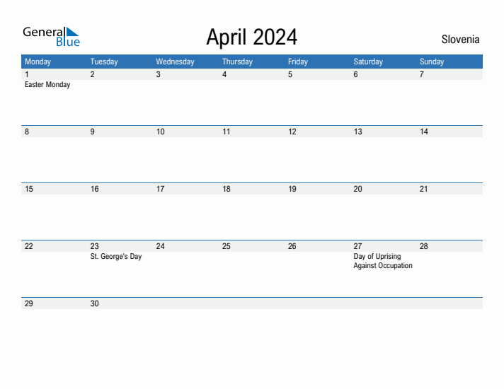 Fillable April 2024 Calendar