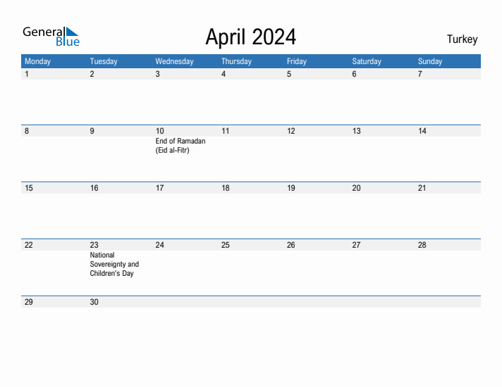 Fillable April 2024 Calendar