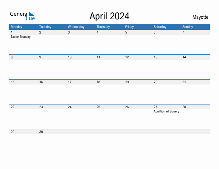 Fillable April 2024 Calendar