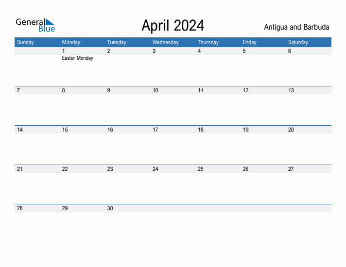 Fillable April 2024 Calendar