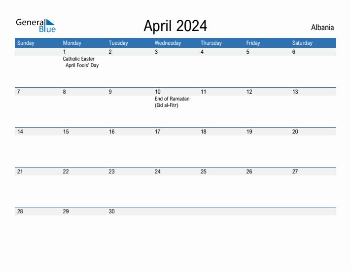 Fillable April 2024 Calendar