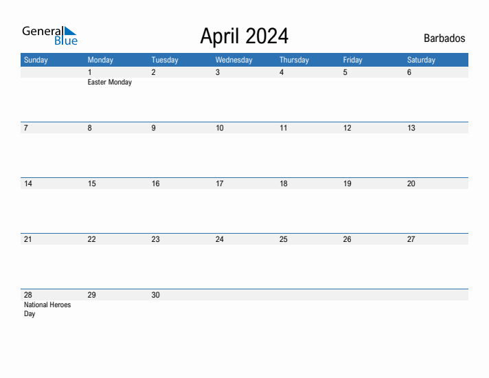 Fillable April 2024 Calendar