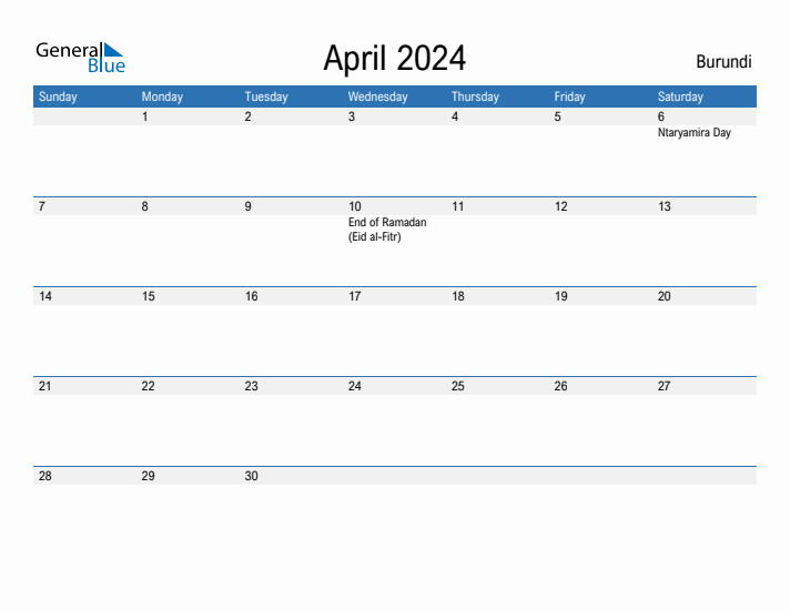 Fillable April 2024 Calendar