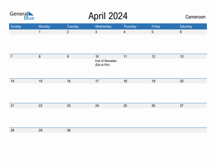 Fillable April 2024 Calendar