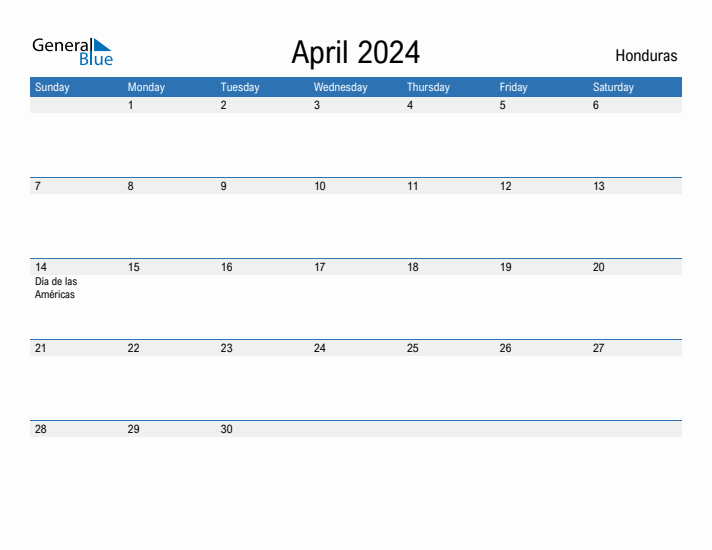 Fillable April 2024 Calendar