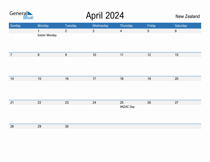 Fillable April 2024 Calendar