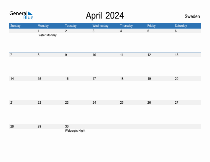 Fillable April 2024 Calendar