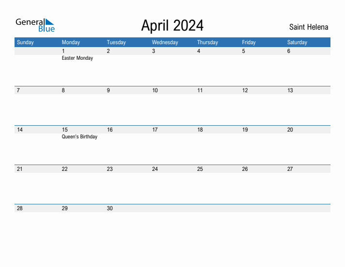 Fillable April 2024 Calendar