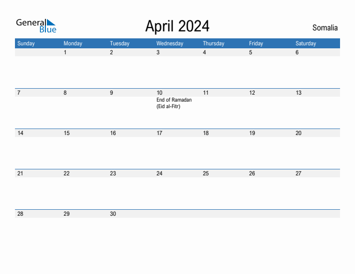 Fillable April 2024 Calendar