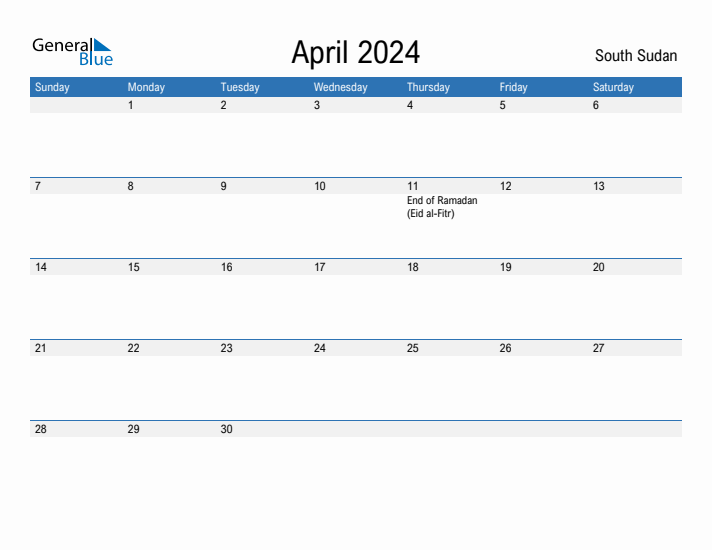 Fillable April 2024 Calendar