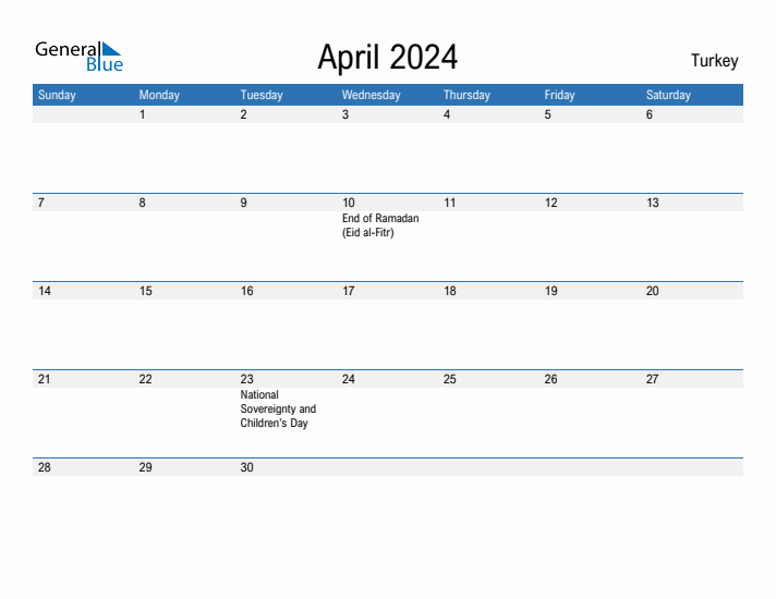 Fillable April 2024 Calendar