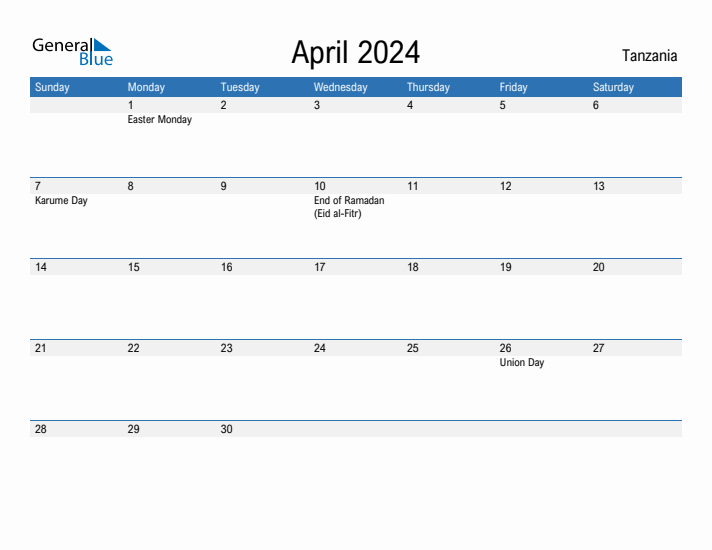 Fillable April 2024 Calendar