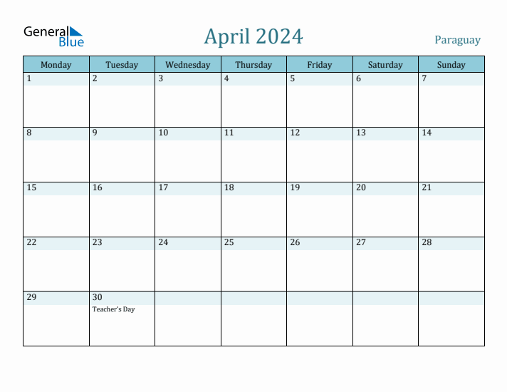 April 2024 Calendar with Holidays