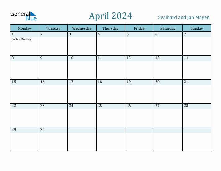 April 2024 Calendar with Holidays