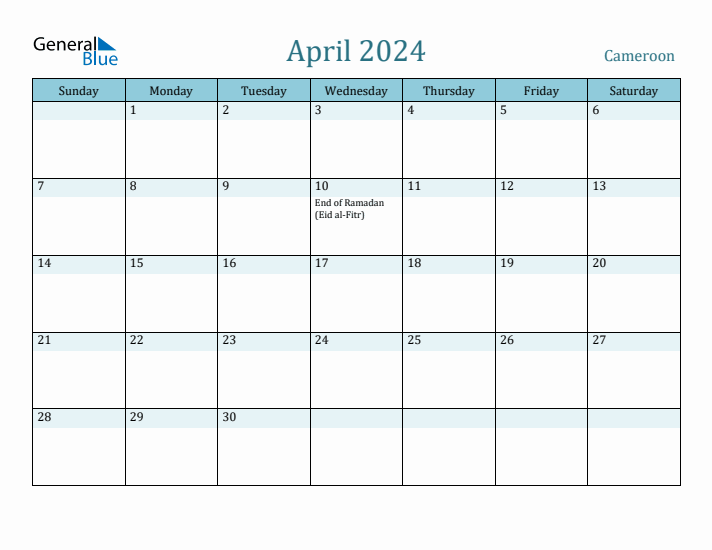 April 2024 Calendar with Holidays