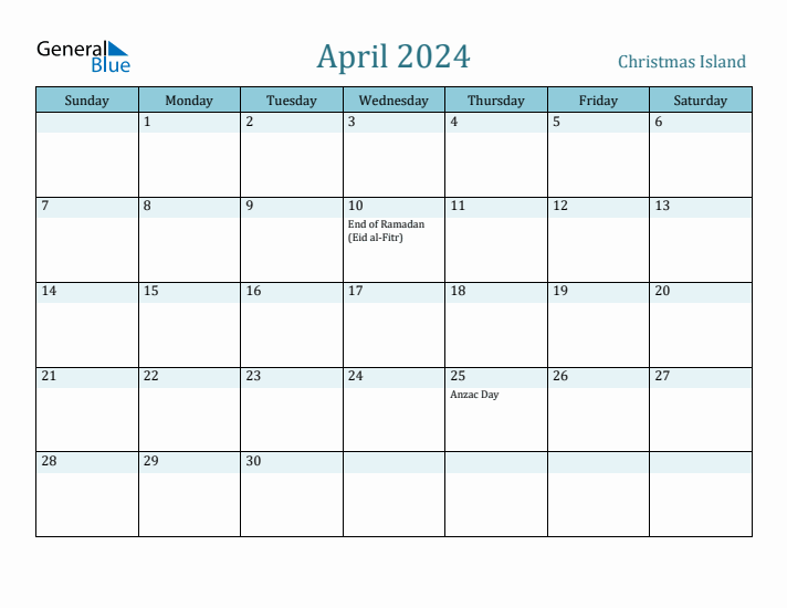 April 2024 Calendar with Holidays