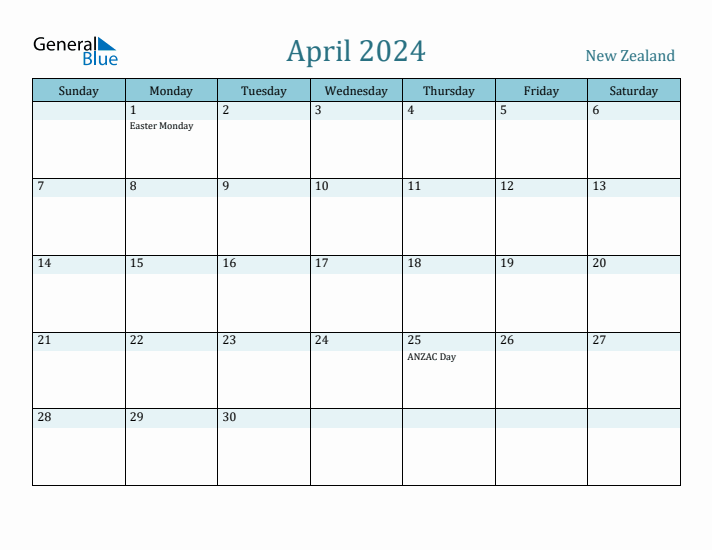 April 2024 Calendar with Holidays