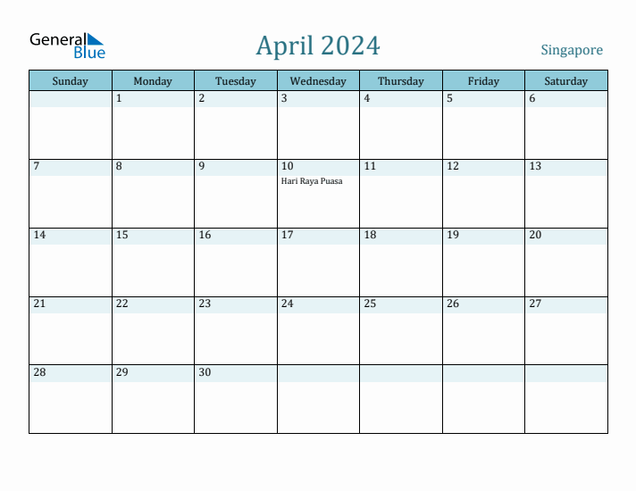 April 2024 Calendar with Holidays