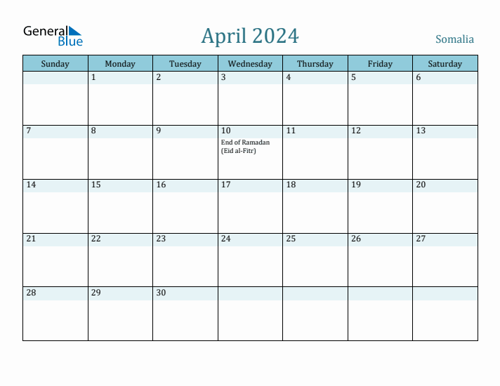 April 2024 Calendar with Holidays