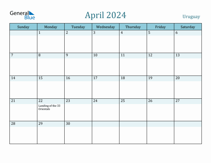 April 2024 Calendar with Holidays