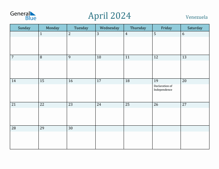 April 2024 Calendar with Holidays