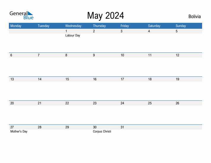 Fillable May 2024 Calendar