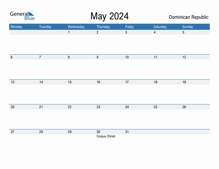 Fillable May 2024 Calendar