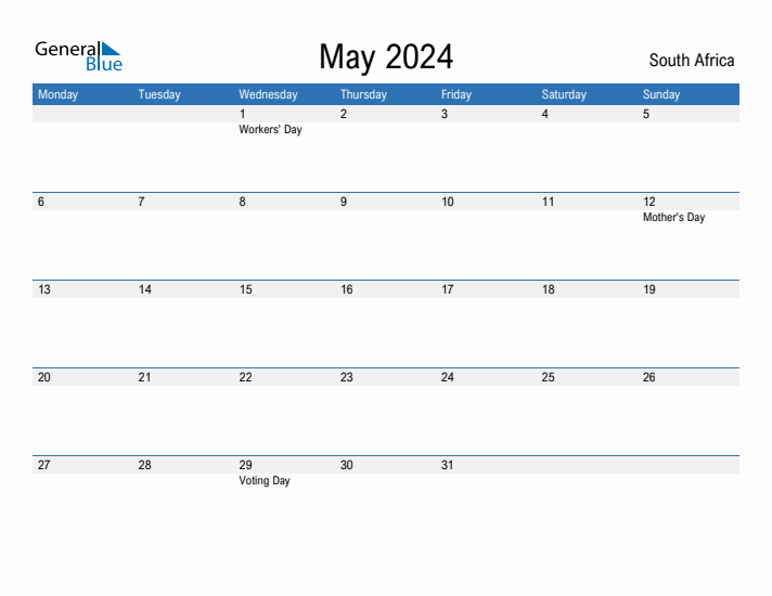 Fillable May 2024 Calendar