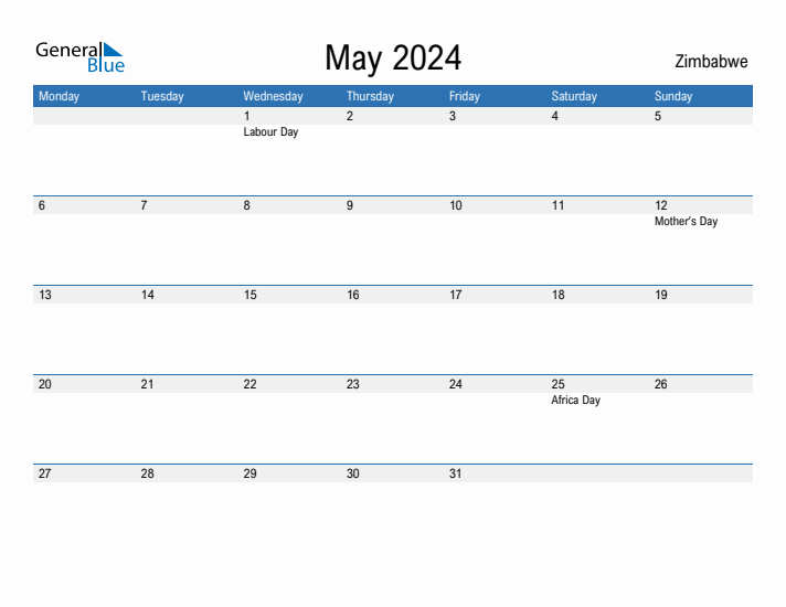 Fillable May 2024 Calendar