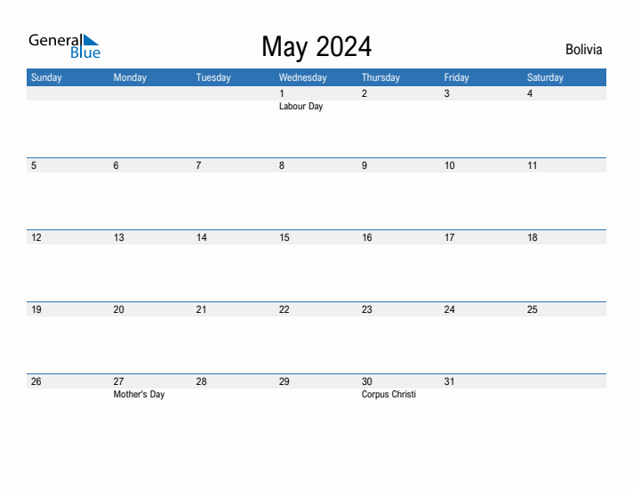 Fillable May 2024 Calendar