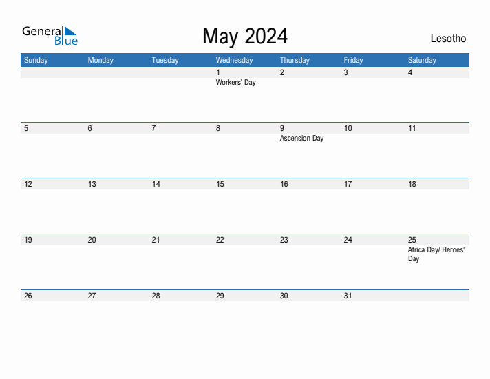 Fillable May 2024 Calendar