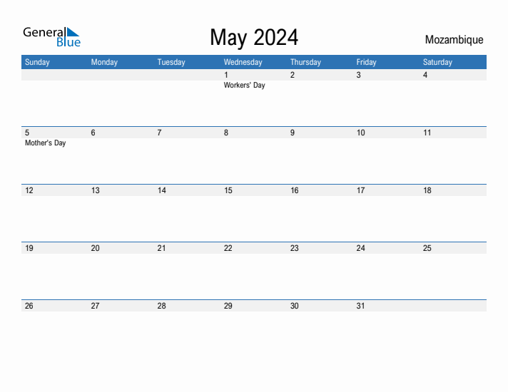 Fillable May 2024 Calendar