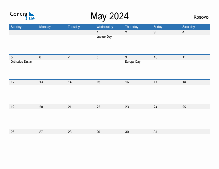 Fillable May 2024 Calendar