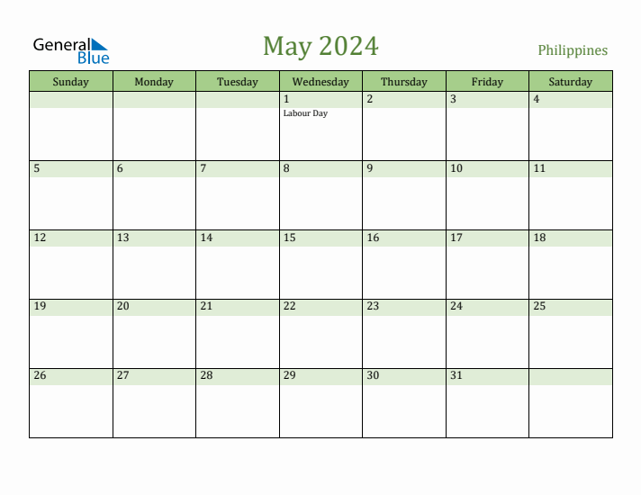 May 2024 Calendar with Philippines Holidays