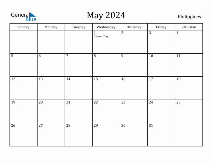 May 2024 Calendar Philippines