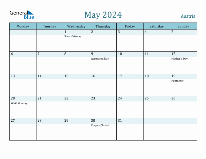 May 2024 Calendar with Holidays